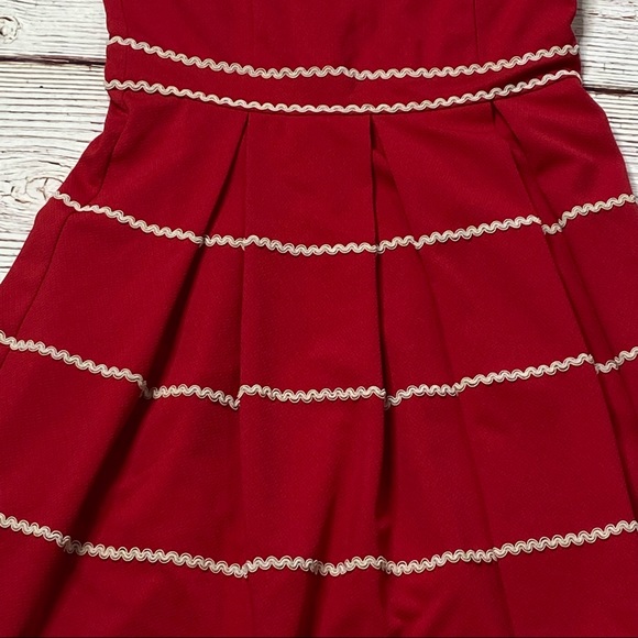 Altar’d State Red A-Line Ivory Striped Dress Sz S - Picture 11 of 14